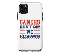 Carcasa para iPhone 11 Pro MAX Gamers Don't Die We Respawn Sparklers Patriotic Hombres Mujeres
