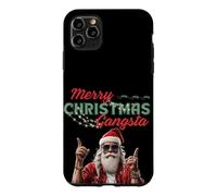 Carcasa para iPhone 11 Pro MAX Gangsta Santa Feliz Navidad Divertidas Vibes Festivas