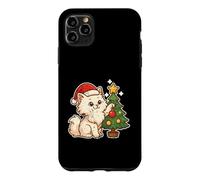 Carcasa para iPhone 11 Pro MAX Gato Blanco Decora el árbol