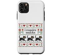 Carcasa para iPhone 11 Pro MAX Gato Divertido, Necesito bocadillos, Gatito Hambriento, Humor