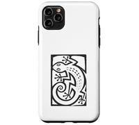 Carcasa para iPhone 11 Pro MAX Gecko Linocut Style Minimalista Animal Art