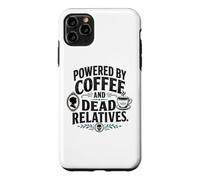 Carcasa para iPhone 11 Pro MAX Genealogía Divertida impulsada por el café y parientes Muertos