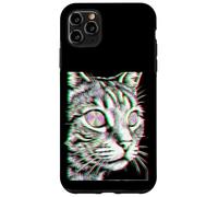 Carcasa para iPhone 11 Pro MAX Glitch Cat Rave Party EDM Música Techno House