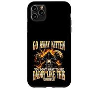 Carcasa para iPhone 11 Pro MAX Go Away Kitten, Divertido Bootleg Daddy Sigma Skeleton Biker