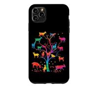 Carcasa para iPhone 11 Pro MAX Goat Tree Colorful Goat mom Goat Dad Goat Girl
