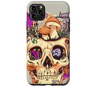 Carcasa para iPhone 11 Pro MAX Goblincore Aesthetic. Vintage Moon Crystals and Forest Skull