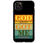 Carcasa para iPhone 11 Pro MAX God Always Got Me, My Peace My Joy Colorful Quotes Graphic