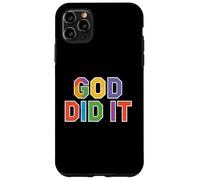 Carcasa para iPhone 11 Pro MAX God Did It tee, Cristiano Éxito Fe Alabanza Evangelio