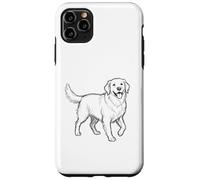 Carcasa para iPhone 11 Pro MAX Golden Retriever Dog Minimalista Dibujado A Mano Sketch Art