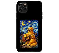 Carcasa para iPhone 11 Pro MAX Golden Retriever Playing Guitar Whimsical Art Music Camping