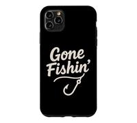 Carcasa para iPhone 11 Pro MAX Gone Fishin' Funny Fishing Hook Shirt Hombres Mujeres Niños Pescadores