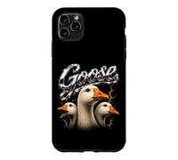 Carcasa para iPhone 11 Pro MAX Goose Retro Farm Bird Squad Toca la bocina Divertida