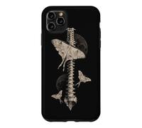 Carcasa para iPhone 11 Pro MAX Gótico Polilla Anatomía Columna Luna Oculto Naturaleza
