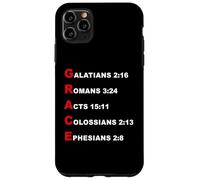 Carcasa para iPhone 11 Pro MAX Grace Acrostic - 5 Christian Faith Bible Verse Scriptures