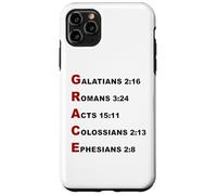 Carcasa para iPhone 11 Pro MAX Grace Acrostic - 5 Christian Faith Bible Verse Scriptures