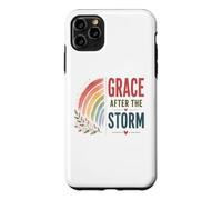 Carcasa para iPhone 11 Pro MAX Gracia después de la tormenta Boho Rainbow Oración Cristiana Positiva