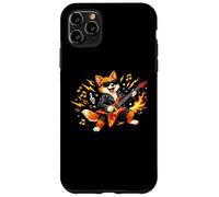 Carcasa para iPhone 11 Pro MAX Gráfico de Mascota de Guitarra Rocking Fox