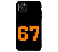 Carcasa para iPhone 11 Pro MAX Gráfico de números de Bloque de 67 píxeles, Estilo Arcade Vintage de 8 bits