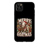 Carcasa para iPhone 11 Pro MAX Gráfico navideño Retro de Farm Goat Merry Goatmas