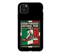 Carcasa para iPhone 11 Pro MAX Gran Paradiso National Park Italia Bandera Vintage Travel