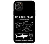 Carcasa para iPhone 11 Pro MAX Gran Tiburón Blanco Anatomía Océano