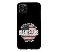 Carcasa para iPhone 11 Pro MAX Grants Pass Oregon, Bandera Americana Vintage