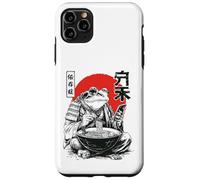 Carcasa para iPhone 11 Pro MAX Grumpy Frog Eats Ramen y Scroll Phone Funny Japanese