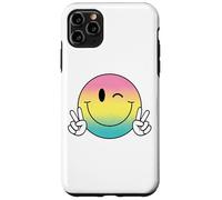 Carcasa para iPhone 11 Pro MAX Guiñando Sonrisa Cara Peace Camisa Lindo Guiño Feliz Cara Sonriente