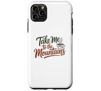 Carcasa para iPhone 11 Pro MAX Guión de café Aventurero, tipografía de café de montaña