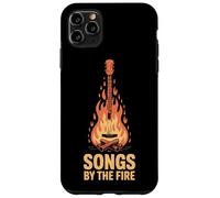 Carcasa para iPhone 11 Pro MAX Guitarra en fogata Canciones by The Fire Fire Guitarra acústica
