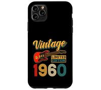 Carcasa para iPhone 11 Pro MAX Guitarra Vintage 1960 Edición Limitada Año de Nacimiento Cumpleaños
