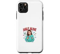 Carcasa para iPhone 11 Pro MAX Half Alive Today, Divertido diseño de Humor Cansado