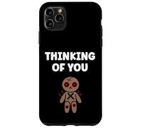Carcasa para iPhone 11 Pro MAX Halloween Horror Funny Quote Thinking of You Voodoo Doll