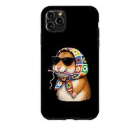 Carcasa para iPhone 11 Pro MAX Hamster Hammy Granny - Hilo Cuadrado de Ganchillo para Amantes del Ganchillo