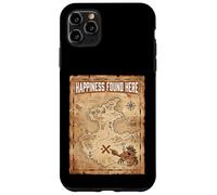 Carcasa para iPhone 11 Pro MAX Happiness Found Here Vintage Pirate Map Crab
