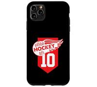 Carcasa para iPhone 11 Pro MAX Happy 10th Birthday Boy Red Color Ice Hockey Theme