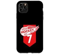 Carcasa para iPhone 11 Pro MAX Happy 7th Birthday Boy Red Color Ice Hockey Theme