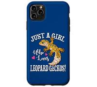 Carcasa para iPhone 11 Pro MAX Happy Reptile Just A Girl Who Loves Leopard Geckos Lover