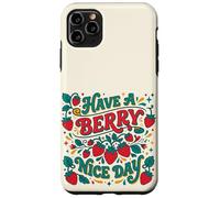 Carcasa para iPhone 11 Pro MAX Have A Berry Nice Day Retro Strawberry Groovy Aesthetic