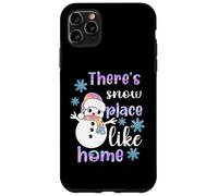 Carcasa para iPhone 11 Pro MAX Hay un Lugar de Nieve como el hogar Muñeco de Nieve Pastel Vacaciones