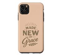 Carcasa para iPhone 11 Pro MAX Hecho por Grace Christian Faith Bible Versos bendecidos Jesús