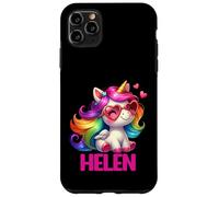 Carcasa para iPhone 11 Pro MAX Helen Nombre Personalizado Colorido Unicornio Mujer Ni
