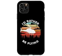 Carcasa para iPhone 11 Pro MAX Helicopter Funny Pilot Gift I'D Rather Be Flying Retro