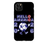 Carcasa para iPhone 11 Pro MAX Hello America Soccer 2026 Anfitrión Fan Football Art