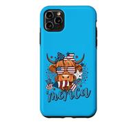 Carcasa para iPhone 11 Pro MAX Highland Cow 4th of July Cow For Women Men Funny Cow