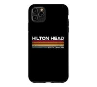 Carcasa para iPhone 11 Pro MAX Hilton Head South Carolina Retro Rayas Vintage Coastal