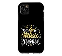 Carcasa para iPhone 11 Pro MAX Hola Música Profesor Notas Musicales Clave de Sol