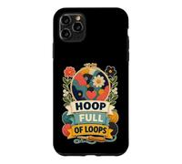 Carcasa para iPhone 11 Pro MAX Hoop Full of Loops Aguja Lana Flores Manualidades