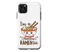 Carcasa para iPhone 11 Pro MAX Hopeless Ramentic Lindo Kawaii Ramen Fideos Pun Texto Blanco