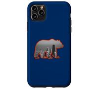 Carcasa para iPhone 11 Pro MAX Horizonte de la Ciudad de Chicago Dentro de una Silueta parda
